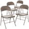 Flash Furniture HERCULES Series Double Braced Gray Metal Folding Chair, PK4 4-BD-F002-GY-GG - alternate 4