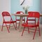 Flash Furniture HERCULES Series Double Braced Red Metal Folding Chair, PK4 4-BD-F002-RED-GG - alternate 1