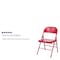 Flash Furniture HERCULES Series Double Braced Red Metal Folding Chair, PK4 4-BD-F002-RED-GG - alternate 4