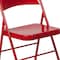 Flash Furniture HERCULES Series Double Braced Red Metal Folding Chair, PK4 4-BD-F002-RED-GG - alternate 10