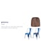 Flash Furniture Rustic Walnut Wood Seat for Colorful Metal Chairs, PK4 4-CH-31230M1D-GG - alternate 4