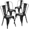 Flash Furniture Black Metal Indoor-Outdoor Stackable Chair, PK4 4-CH-31230-BK-GG - alternate 5