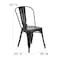Flash Furniture Black Metal Indoor-Outdoor Stackable Chair, PK4 4-CH-31230-BK-GG - alternate 7