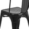 Flash Furniture Black Metal Indoor-Outdoor Stackable Chair, PK4 4-CH-31230-BK-GG - alternate 9