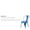 Flash Furniture Blue Metal Indoor-Outdoor Stackable Chair, PK4 4-CH-31230-BL-GG - alternate 3