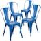 Flash Furniture Blue Metal Indoor-Outdoor Stackable Chair, PK4 4-CH-31230-BL-GG - alternate 5