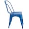 Flash Furniture Blue Metal Indoor-Outdoor Stackable Chair, PK4 4-CH-31230-BL-GG - alternate 8