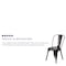 Flash Furniture Black-Antique Gold Metal Indoor-Outdoor Stackable Chair, PK4 4-CH-31230-BQ-GG - alternate 5