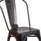 Flash Furniture Black-Antique Gold Metal Indoor-Outdoor Stackable Chair, PK4 4-CH-31230-BQ-GG - alternate 9