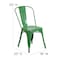 Flash Furniture Green Metal Indoor-Outdoor Stackable Chair, PK4 4-CH-31230-GN-GG - alternate 9