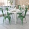 Flash Furniture Green Metal Indoor-Outdoor Stackable Chair, PK4 4-CH-31230-GN-GG - alternate 1