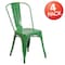 Flash Furniture Green Metal Indoor-Outdoor Stackable Chair, PK4 4-CH-31230-GN-GG - alternate 4