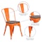 Flash Furniture Orange Metal Stackable Chair with Wood Seat, PK4 4-CH-31230-OR-WD-GG - alternate 10