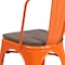Flash Furniture Orange Metal Stackable Chair with Wood Seat, PK4 4-CH-31230-OR-WD-GG - alternate 9