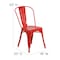 Flash Furniture Red Metal Indoor-Outdoor Stackable Chair, PK4 4-CH-31230-RED-GG - alternate 10