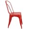 Flash Furniture Red Metal Indoor-Outdoor Stackable Chair, PK4 4-CH-31230-RED-GG - alternate 7