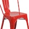 Flash Furniture Red Metal Indoor-Outdoor Stackable Chair, PK4 4-CH-31230-RED-GG - alternate 9