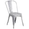 Flash Furniture Silver Metal Indoor-Outdoor Stackable Chair, PK4 4-CH-31230-SIL-GG - alternate 7