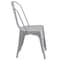 Flash Furniture Silver Metal Indoor-Outdoor Stackable Chair, PK4 4-CH-31230-SIL-GG - alternate 8