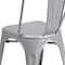 Flash Furniture Silver Metal Indoor-Outdoor Stackable Chair, PK4 4-CH-31230-SIL-GG - alternate 6