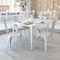 Flash Furniture White Metal Indoor-Outdoor Stackable Chair, PK4 4-CH-31230-WH-GG - alternate 1