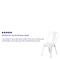 Flash Furniture White Metal Indoor-Outdoor Stackable Chair, PK4 4-CH-31230-WH-GG - alternate 4