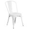 Flash Furniture White Metal Indoor-Outdoor Stackable Chair, PK4 4-CH-31230-WH-GG - alternate 7