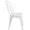Flash Furniture White Metal Indoor-Outdoor Stackable Chair, PK4 4-CH-31230-WH-GG - alternate 6