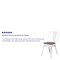 Flash Furniture White Metal Stackable Chair with Wood Seat, PK4 4-CH-31230-WH-WD-GG - alternate 5