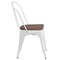 Flash Furniture White Metal Stackable Chair with Wood Seat, PK4 4-CH-31230-WH-WD-GG - alternate 9
