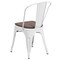 Flash Furniture White Metal Stackable Chair with Wood Seat, PK4 4-CH-31230-WH-WD-GG - alternate 10