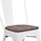 Flash Furniture White Metal Stackable Chair with Wood Seat, PK4 4-CH-31230-WH-WD-GG - alternate 8