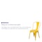 Flash Furniture Yellow Metal Indoor-Outdoor Stackable Chair, PK4 4-CH-31230-YL-GG - alternate 4
