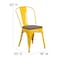 Flash Furniture Yellow Metal Stackable Chair with Wood Seat, PK4 4-CH-31230-YL-WD-GG - alternate 7