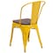 Flash Furniture Yellow Metal Stackable Chair with Wood Seat, PK4 4-CH-31230-YL-WD-GG - alternate 10