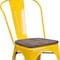 Flash Furniture Yellow Metal Stackable Chair with Wood Seat, PK4 4-CH-31230-YL-WD-GG - alternate 6