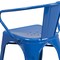 Flash Furniture Blue Metal Indoor-Outdoor Chair with Arms, PK4 4-CH-31270-BL-GG - alternate 8