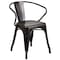 Flash Furniture Black-Antique Gold Metal Indoor-Outdoor Chair with Arms, PK4 4-CH-31270-BQ-GG - alternate 6