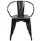 Flash Furniture Black-Antique Gold Metal Indoor-Outdoor Chair with Arms, PK4 4-CH-31270-BQ-GG - alternate 8