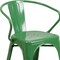Flash Furniture Green Metal Indoor-Outdoor Chair with Arms, PK4 4-CH-31270-GN-GG - alternate 8