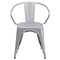 Flash Furniture Silver Metal Indoor-Outdoor Chair with Arms, PK4 4-CH-31270-SIL-GG - alternate 8