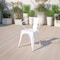 Flash Furniture White Metal Indoor-Outdoor Chair with Arms, PK4 4-CH-31270-WH-GG - alternate 1