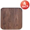 Flash Furniture Rustic Walnut Wood Seat for Colorful Metal Barstools, PK4 4-CH-31320M1D-GG - alternate 1
