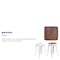 Flash Furniture Rustic Walnut Wood Seat for Colorful Metal Barstools, PK4 4-CH-31320M1D-GG - alternate 3