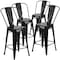 Flash Furniture 4 " High Black Metal Counter Height Stool, PK4 4-CH-31320-24GB-BK-GG - alternate 2
