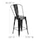 Flash Furniture 4 " High Black Metal Counter Height Stool, PK4 4-CH-31320-24GB-BK-GG - alternate 6