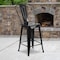 Flash Furniture 4 " High Black Metal Counter Height Stool, PK4 4-CH-31320-24GB-BK-GG - alternate 1