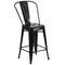 Flash Furniture 4 " High Black Metal Counter Height Stool, PK4 4-CH-31320-24GB-BK-GG - alternate 7