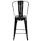 Flash Furniture 4 " High Black Metal Counter Height Stool, PK4 4-CH-31320-24GB-BK-GG - alternate 9