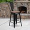 Flash Furniture Black Metal Counter Stool, 24", PK4 4-CH-31320-24GB-BK-WD-GG - alternate 1